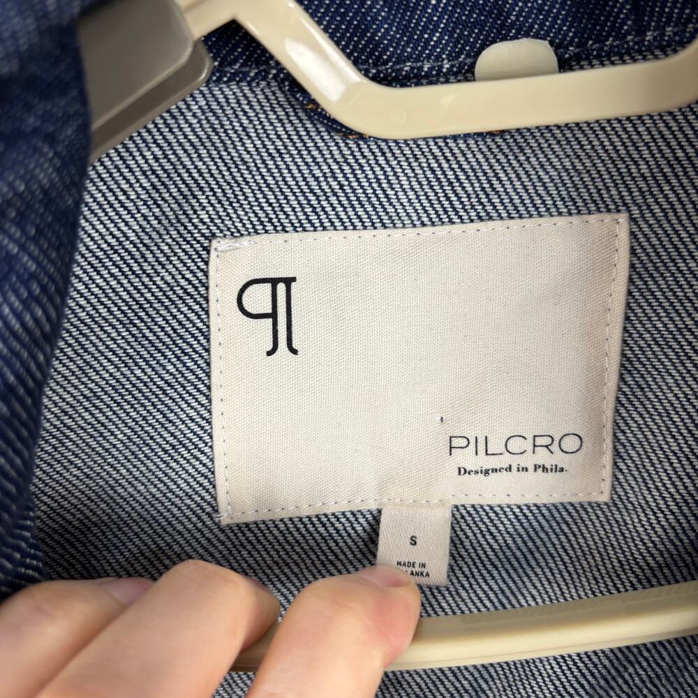 Pilcro Anthropologie Super-Soft Denim Moto Jacket Small - Picture 11 of 13